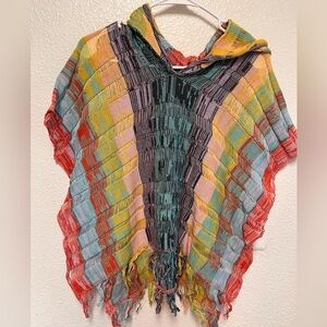 Sparrow Multicolor Knit Sweater poncho